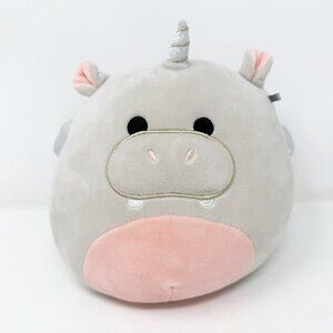 Squishmallows Kellytoy 7 Inch Haizley the Gray Hippo-Corn Animal Plush Unicorn